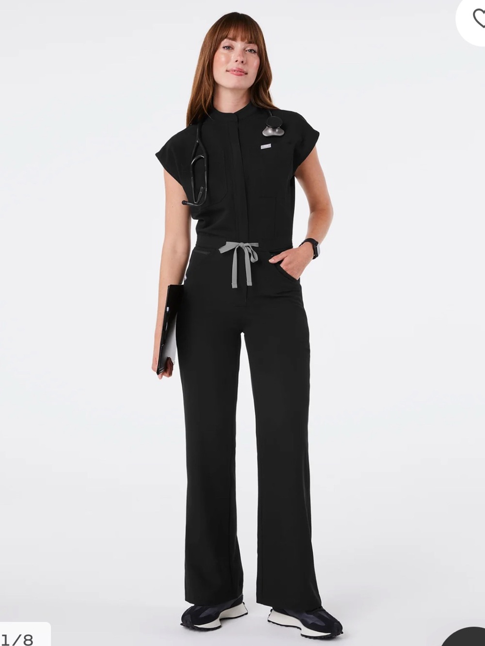 Figs Rafaela Wide-Leg ScrubJumpsuit™ // Size Medium P